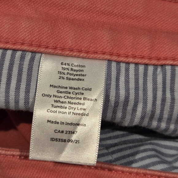 Talbots Jegging Crop Pants Womens 10 Pink Stretch Cropped Jeans Casual Comfort - Picture 6 of 6